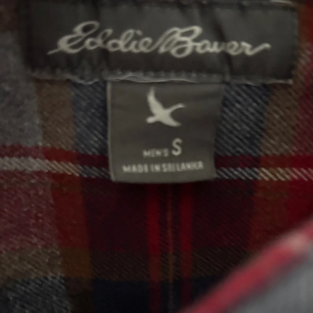 Eddie Bauer Red and Blue Plaid Casual Shirt